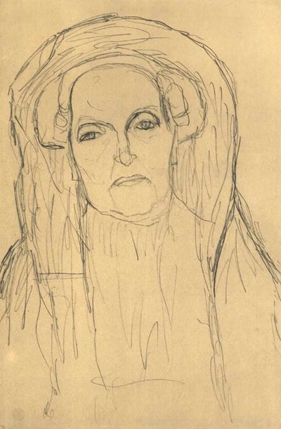Bust of an Old Woman by Gustav Klimt
